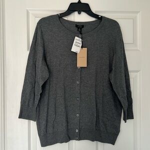 Halogen Gray Cardigan Seester NWT